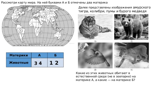 Карта материков с названиями 4 класс окружающий мир впр ответы