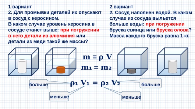 Деталь опустили в воду