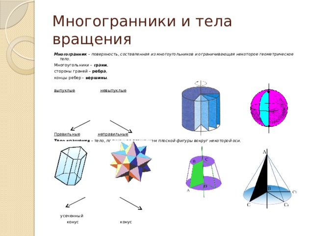 Комбинации тел вращения и многогранников презентация