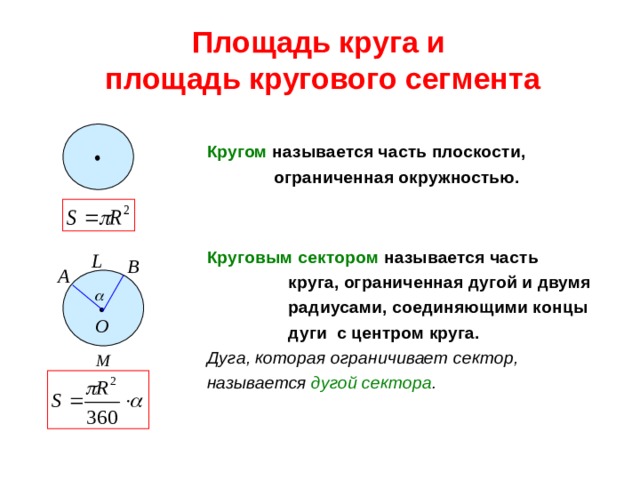 Презентация площадь кругового сектора 9 класс презентация