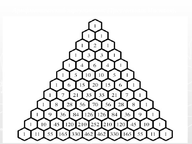 Треугольник паскаля презентация