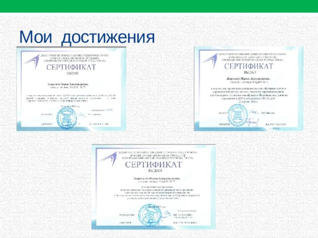 Мои достижения 