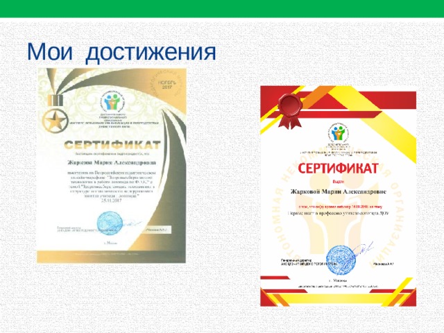 Мои достижения 