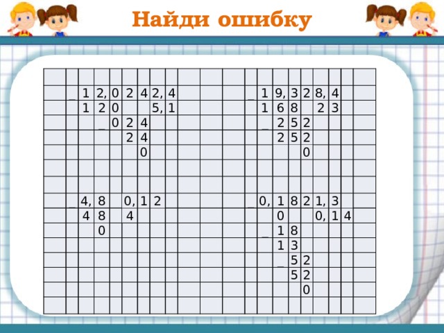 Повторяем правила Чтобы разделить число на десятичную дробь, надо: 1) в __________ и ___________ перенести запятую ________ на столько цифр, сколько их _______ запятой в __________; 2) выполнить деление на ____________ число. делителе делимом вправо после делителе натуральное