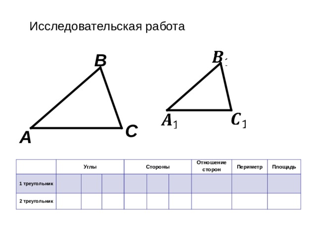 Периметр и стороны подобных треугольников. Подобные треугольники шаблоны. Задачи на отношения площадей треугольников. Периметры и стороны подобных треугольников. Таблица 1 треугольники.