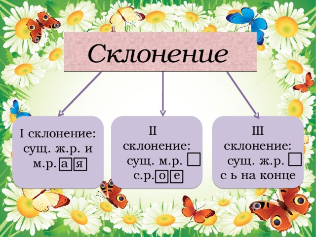 Склонение 3 класс презентация