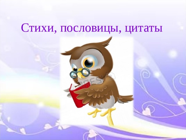 Стихи, пословицы, цитаты 