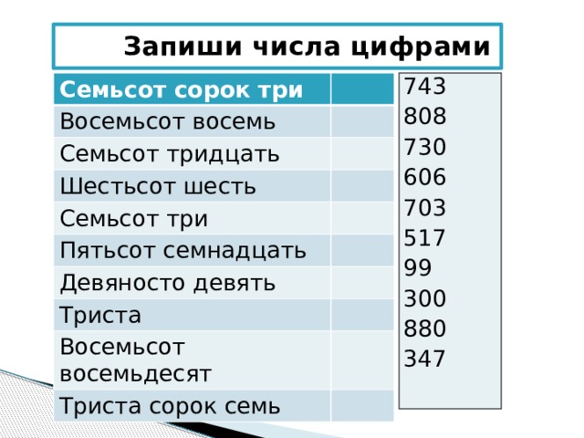 Восемьсот тридцать шесть. Запиши цифрами числа. Семьсот сорок единиц. Семьсот сорок единиц как записать. Как записать цифрами число.