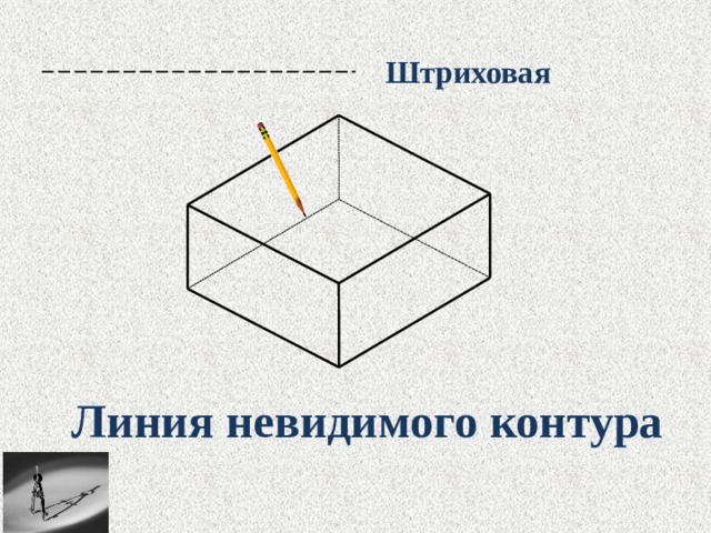 Какая линия применяется для изображения видимого контура предмета