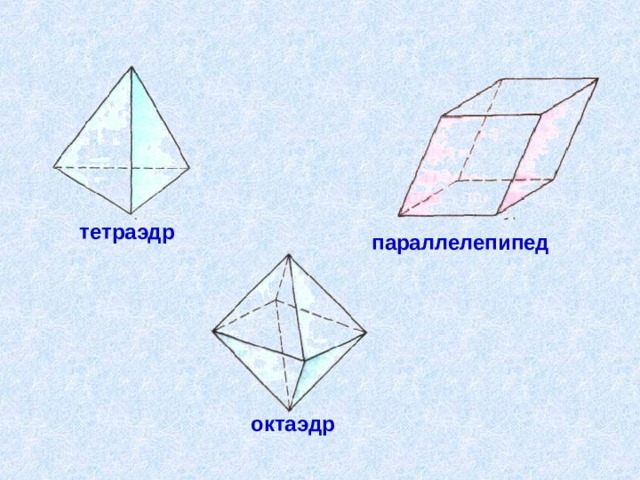тетраэдр параллелепипед октаэдр 