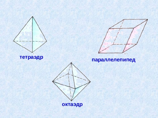 Тетраэдр и параллелепипед