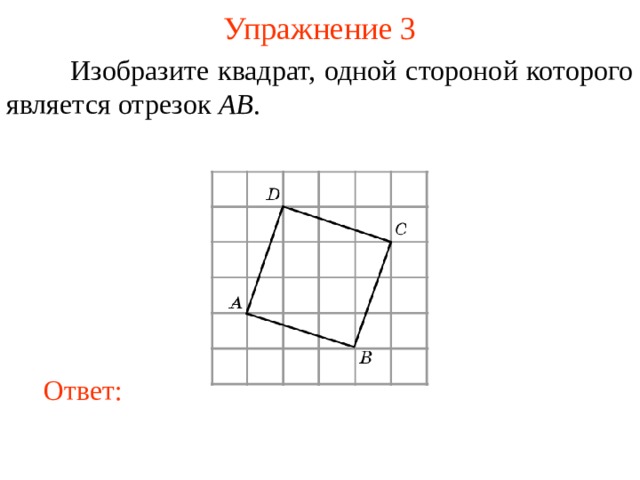 Изобразите какой нибудь четырехугольник вершинами которого являются точки