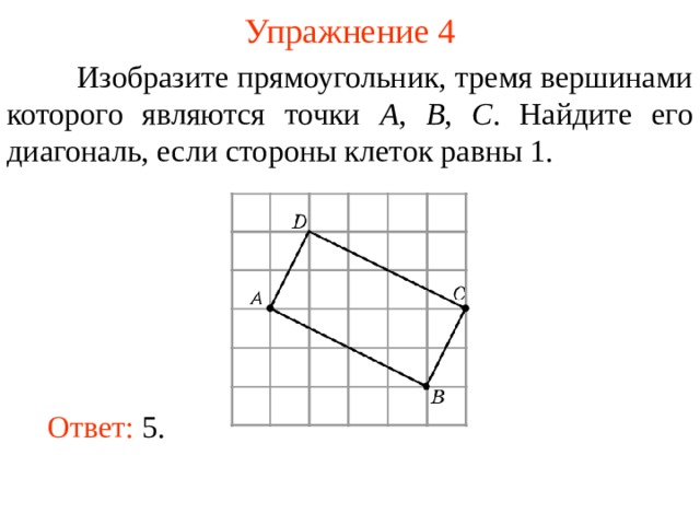 Изобразите какой нибудь четырехугольник вершинами которого являются точки