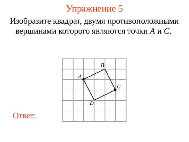 Изобразите какой нибудь четырехугольник вершинами которого являются точки