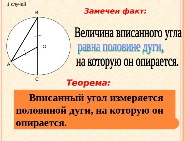 Угол равен половине дуги. Вписанный угол измеряется половиной дуги на которую он опирается. Вписанный угол измеряется половиной дуги. Центральные и вписанные углы теорема о вписанном угле. Центральный угол измеряется дугой на которую он опирается.