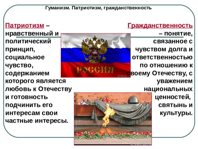 Примеры проявления гражданственности