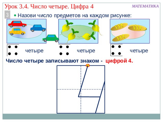 Число 4 и цифра 4 презентация 1 класс школа россии
