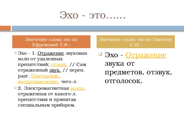 Отзвук это. Слова Эхо. Значение слова отголосок и отзвук. Слова для игры в Эхо. Слова Эхо 1 класс.