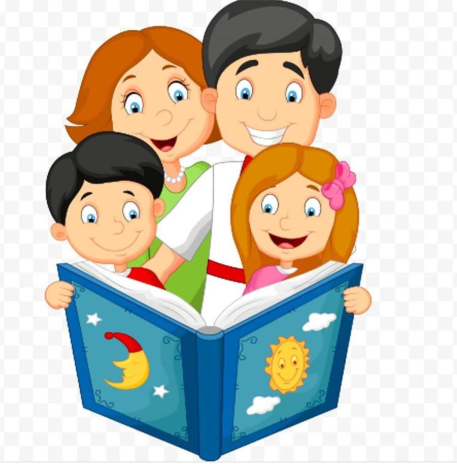 Сценарий семейное чтение. Дети с книжками на прозрачном фоне. Книги о семье. Читающая семья. Книжка рисунок для детей.