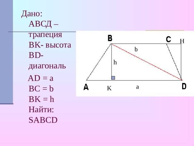 На рисунке изображена трапеция авсд используя рисунок найдите cos hba