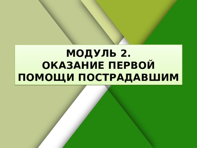 Белик Дарья МОДУЛЬ 2. ОКАЗАНИЕ ПЕРВОЙ ПОМОЩИ ПОСТРАДАВШИМ