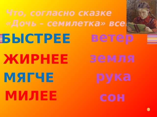 План к сказке дочь семилетка