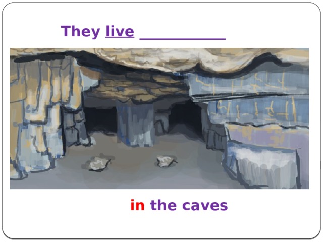 They live ____________  in the caves