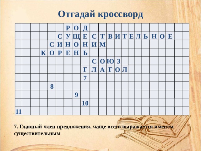 Неумение хранить секреты кроссворд 11