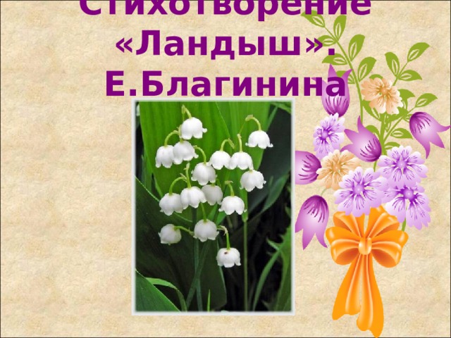 Стихотворение «Ландыш». Е.Благинина