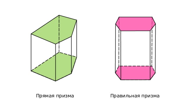 Прямая призма Правильная призма 