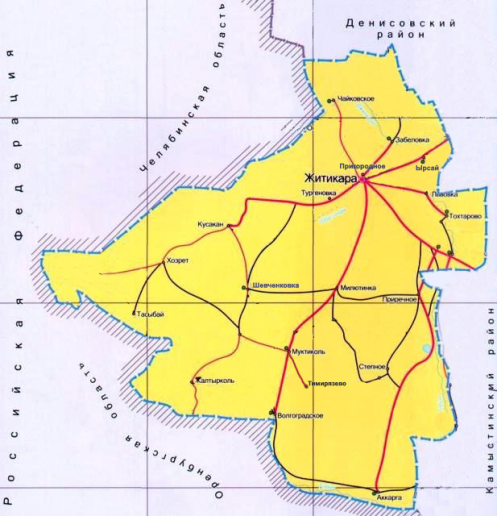 Карта жарминский район