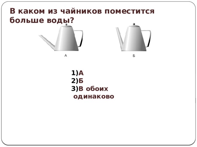 Какой из чайников показанных на рисунке 168 менее удобен почему