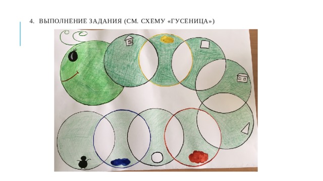 4.  Выполнение задания (см. схему «Гусеница») 