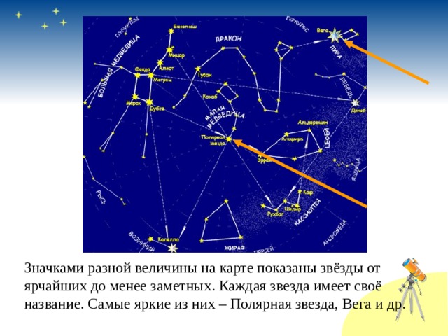 7 класс полярная звезда презентация. Самая яркая звезда Полярная и Вега. Звезды от ярчайших до менее заметных. Вега станет полярной звездой. Вега расстояние до звезды ПК.