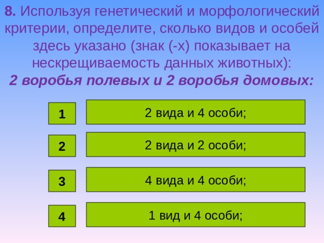 Какой критерий вида свидетельствует о принадлежности изображенных на рисунке