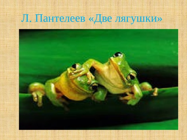 Л. Пантелеев «Две лягушки»  