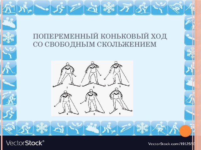 Имитация коньковых ходов. Попеременный со свободным скольжением коньковый ход. Попеременно двухшажный коньковый ход. Коньковый ход картинки.