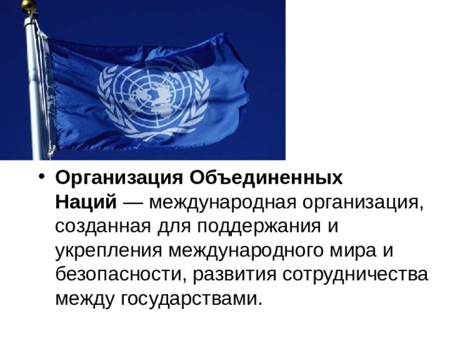 Организация Объединенных Наций 