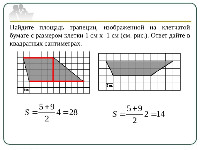 Найдите площадь трапеции изображенной на рисунке 15