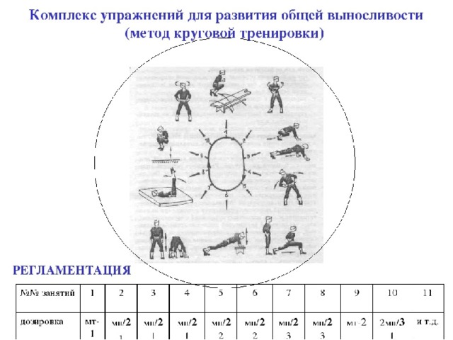 Комплекс упражнений для развития выносливости с картинками