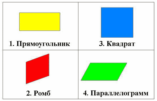 Все виды прямоугольников