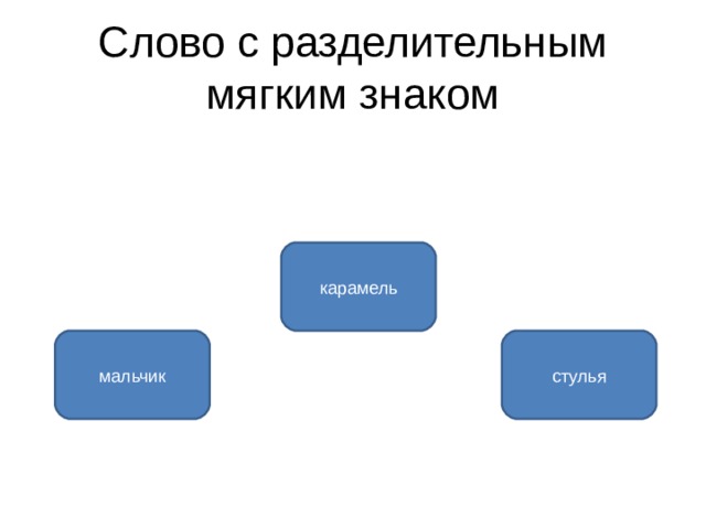 Стулья мягкий знак разделительный