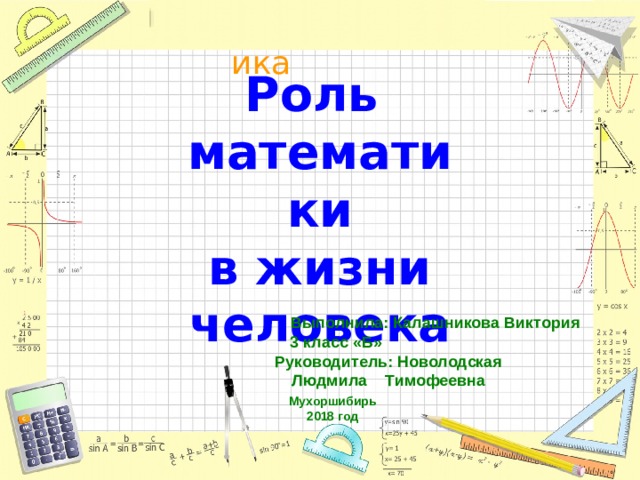 Презентация роль математики