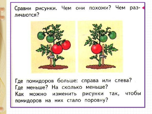 На рисунке справа большой. Сравни про помидор. Сравнение рисунок. Сопоставить картинки. Сравнить изображения.