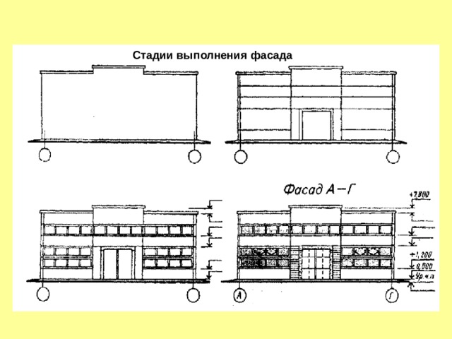 Стадии выполнения фасада 