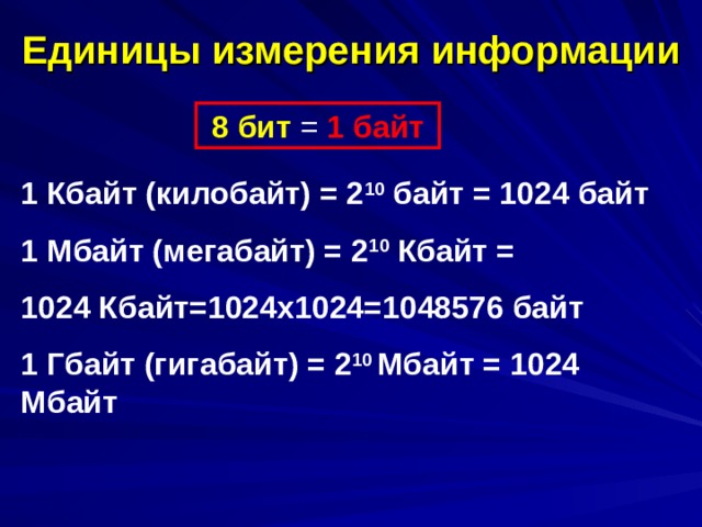 1 5 гбайт 1536 мбайт кбайт. 1024 Кбайт = 1. 1048576 Байт. Единицы измерения информации килобит килобайт. 8 Бит 1024 байт 1024 Кбайт 1 Кбайт 1 байт 1 Мбайт 1 Кбайт.