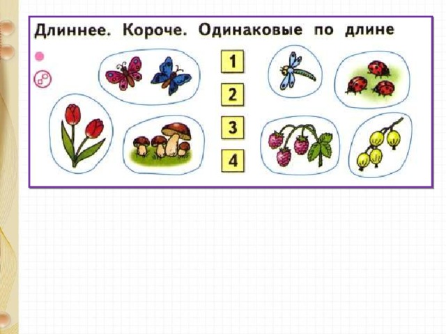 Конспект длиннее короче одинаковые по длине презентация 1 класс школа россии