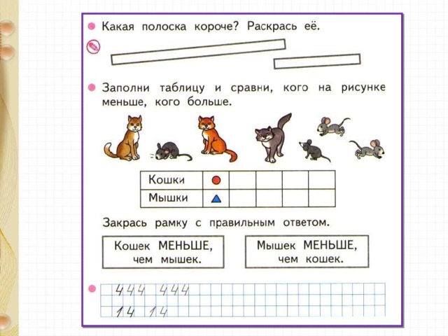 Презентация на тему длиннее короче одинаковые по длине 1 класс школа россии