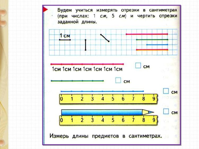 Сантиметр для дошкольников презентация