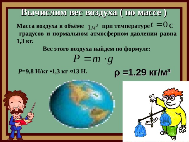Вес воздуха атмосферное давление 7 кратко. Вес воздуха атмосферное давление 7 класс физика. Формула веса воздуха физика 7 класс.